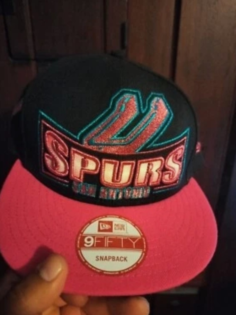 San Antonio Spurs Black & Pink 9FIFTY Snapback Hat